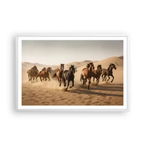 Plakat i hvid ramme - Fri som vinden - 91x61 cm