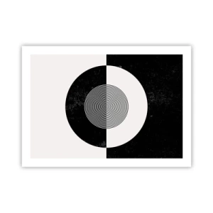 Plakat - Harmoni i sort og hvidt - 70x50 cm