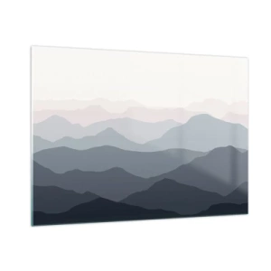 Billede på glas - Bølger af bjerge - 100x70 cm