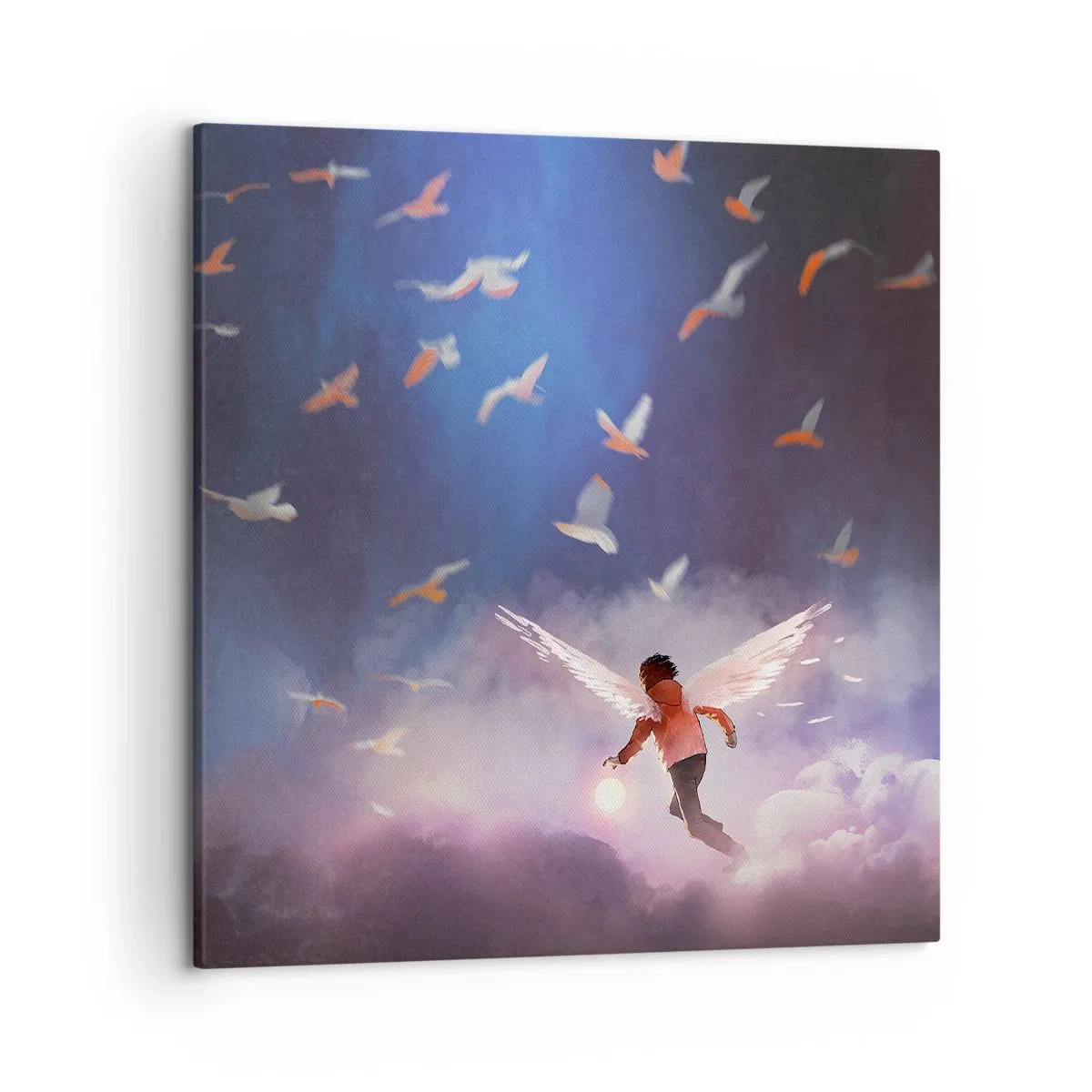 Lærredstryk - Billede på lærred - Det kræver fantasi og mod - 50x50 cm