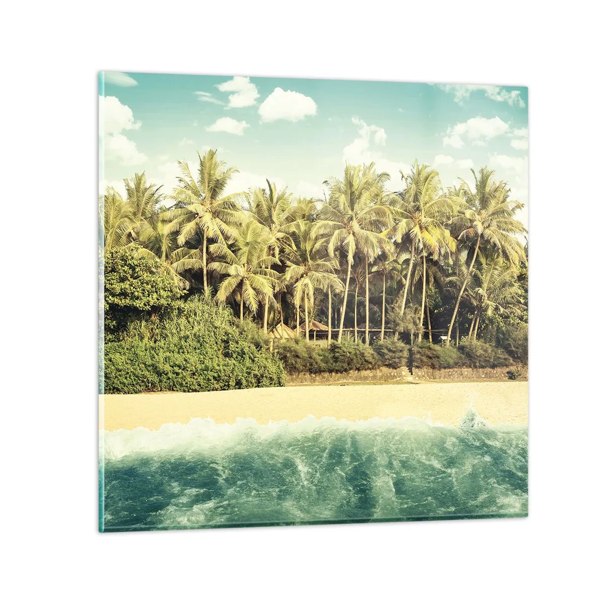 Billede på glas - Hvad med her? - 50x50 cm