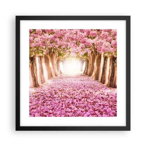 Plakat i sort ramme - Vejen til paradis - 40x40 cm