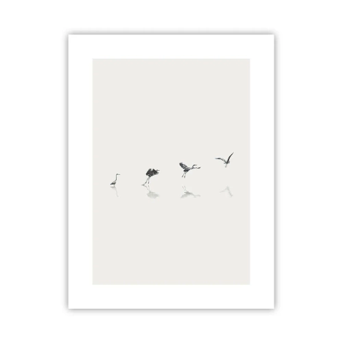 Plakat - Fire enkle trin - 30x40 cm