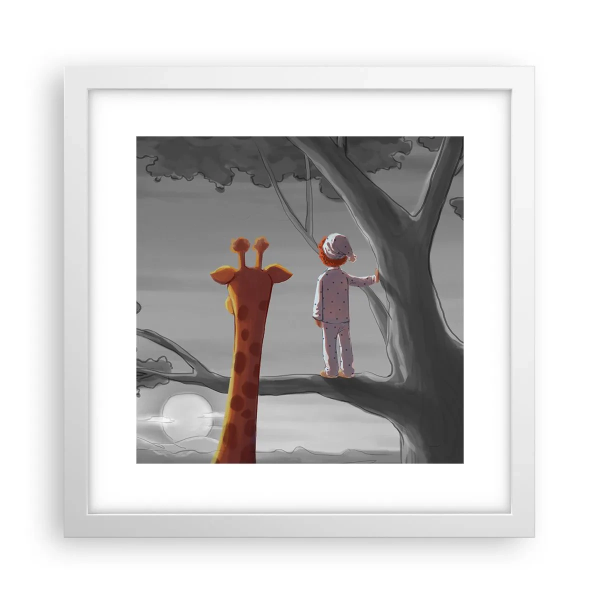 Plakat i hvid ramme - Det sker virkelig - 30x30 cm