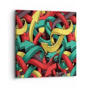 Lærredstryk - Billede på lærred - Hvilken vej skal man gå? - 30x30 cm