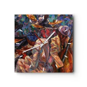 Vægur, Uret - I én rytme - 40x40 cm