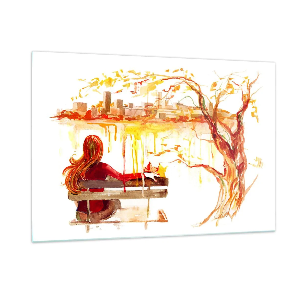 Billede på glas - Et øjeblik til eftertanke - 120x80 cm