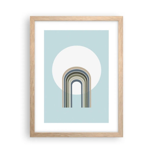 Plakat i ramme af lyst egetræ - Uimodståelig tiltrækningskraft - 30x40 cm