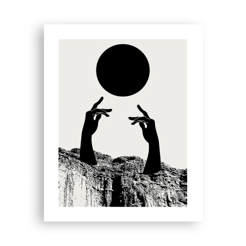 Plakat - Surrealistisk komposition: solen og resten - 40x50 cm