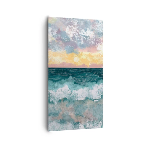 Lærredstryk - Billede på lærred - Vand, lys, luft - 65x120 cm