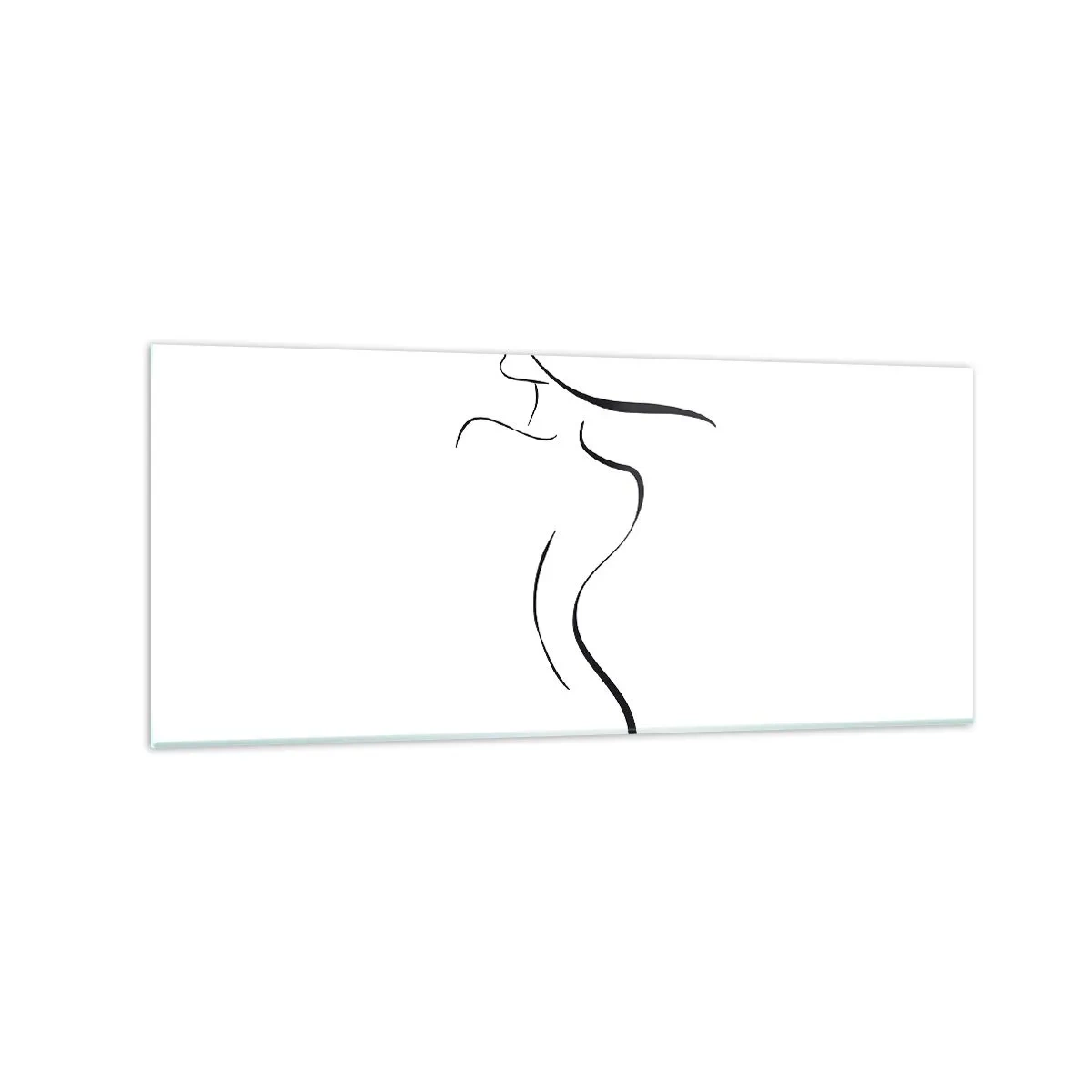 Billede på glas - Flygtig som en bølge - 120x50 cm