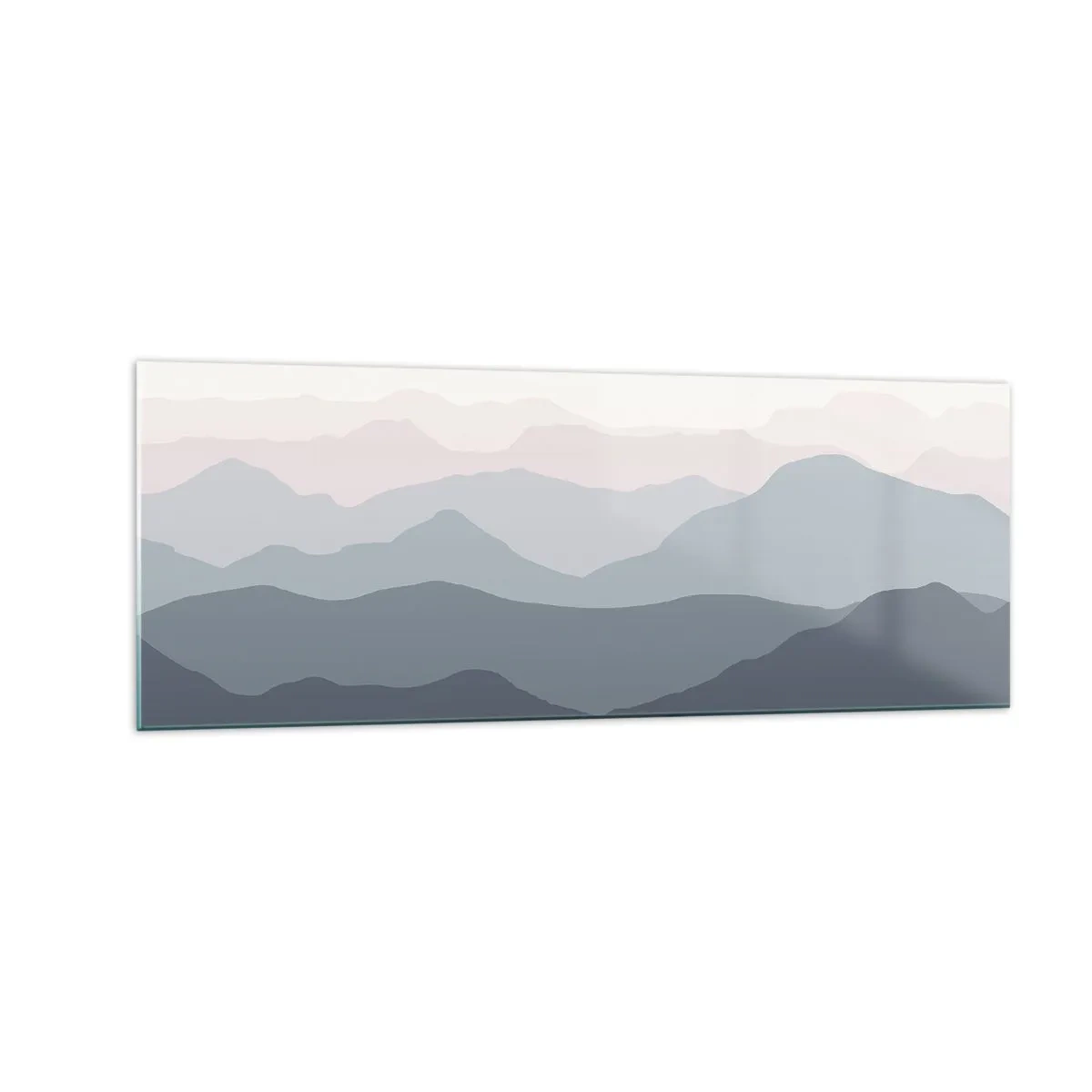 Billede på glas - Bølger af bjerge - 140x50 cm
