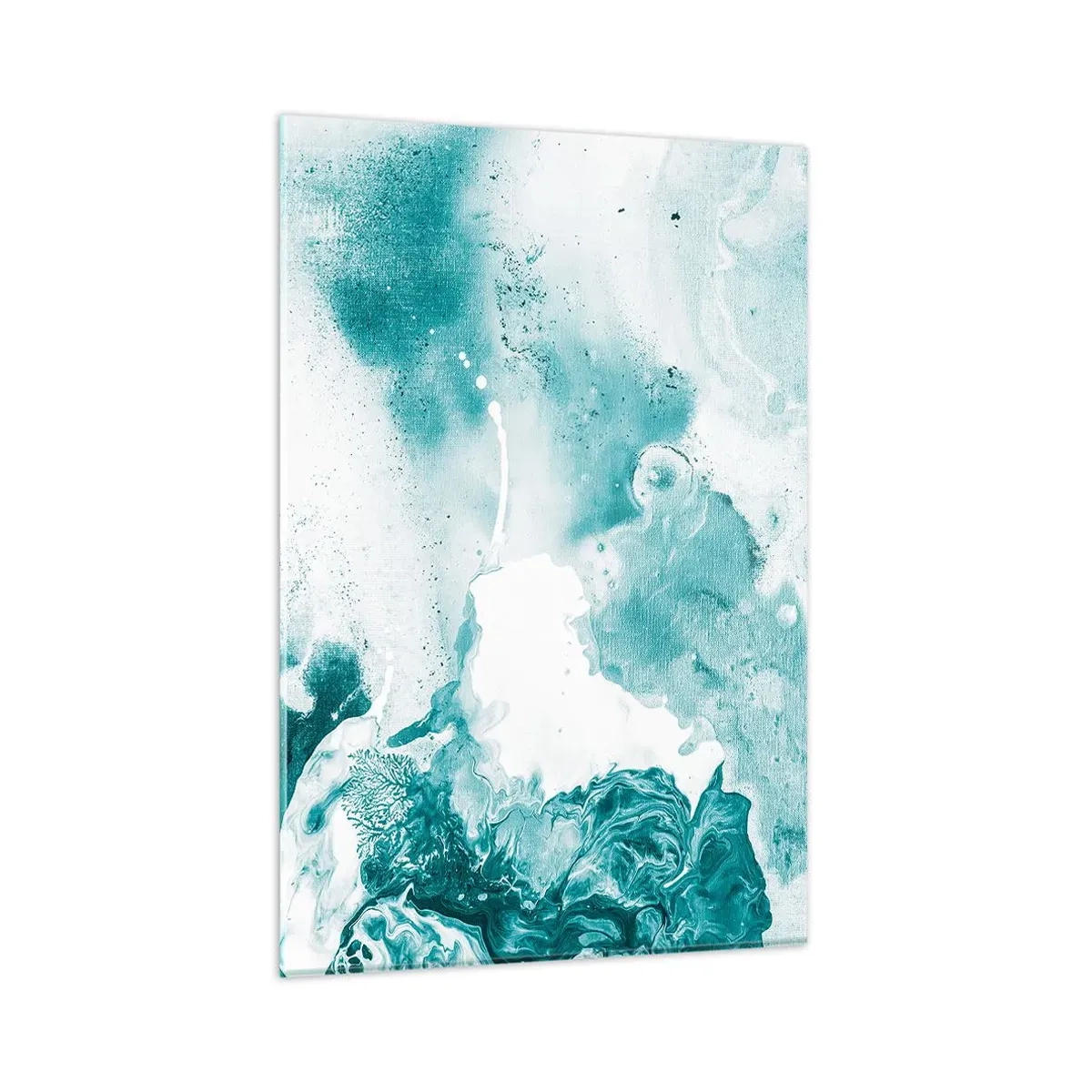 Billede på glas - Blå oversvømmelsesflader - 80x120 cm