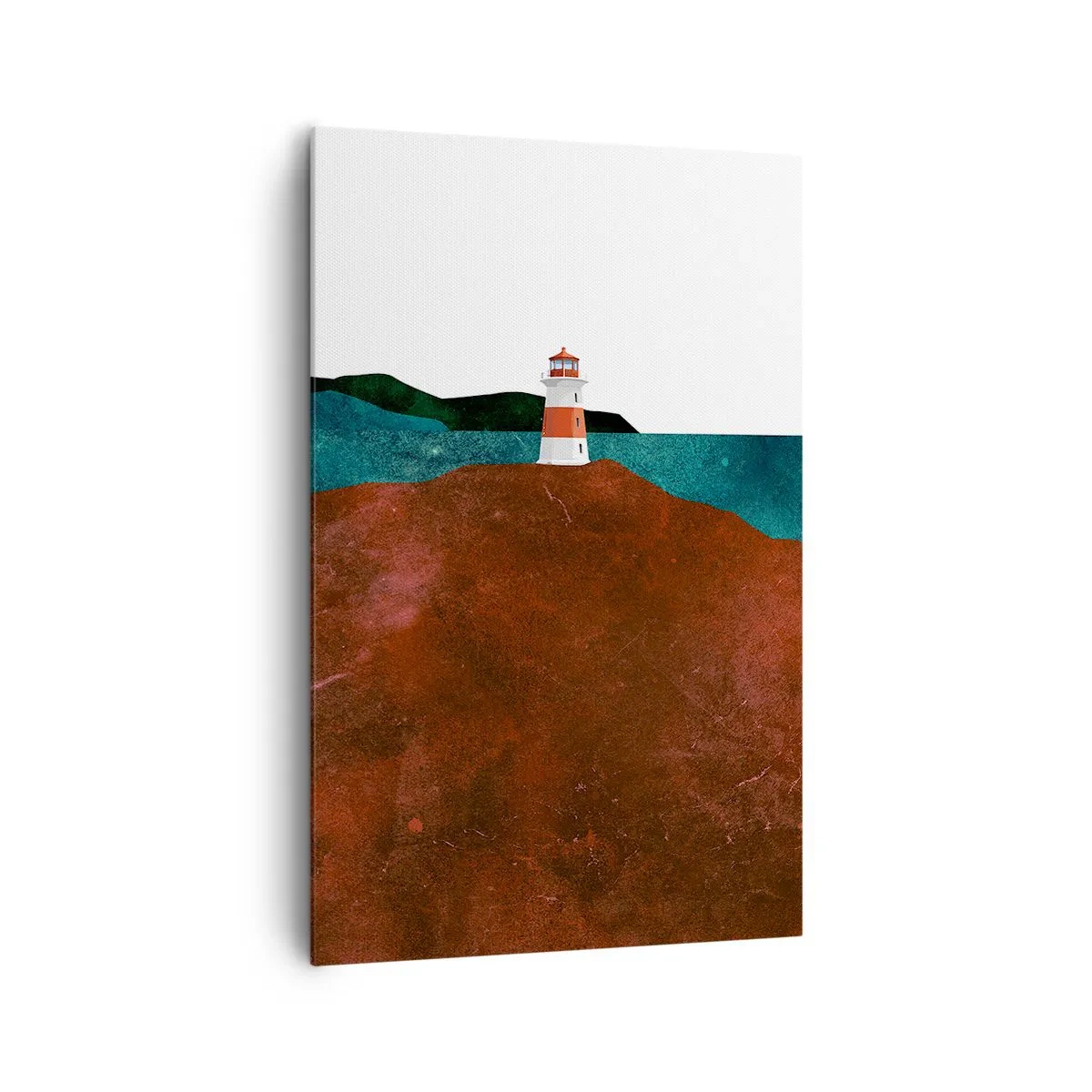 Lærredstryk - Billede på lærred - Med blikket rettet mod havet - 80x120 cm