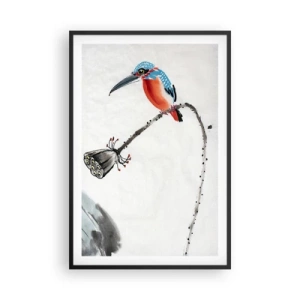 Plakat i sort ramme - Engenes liv - 61x91 cm