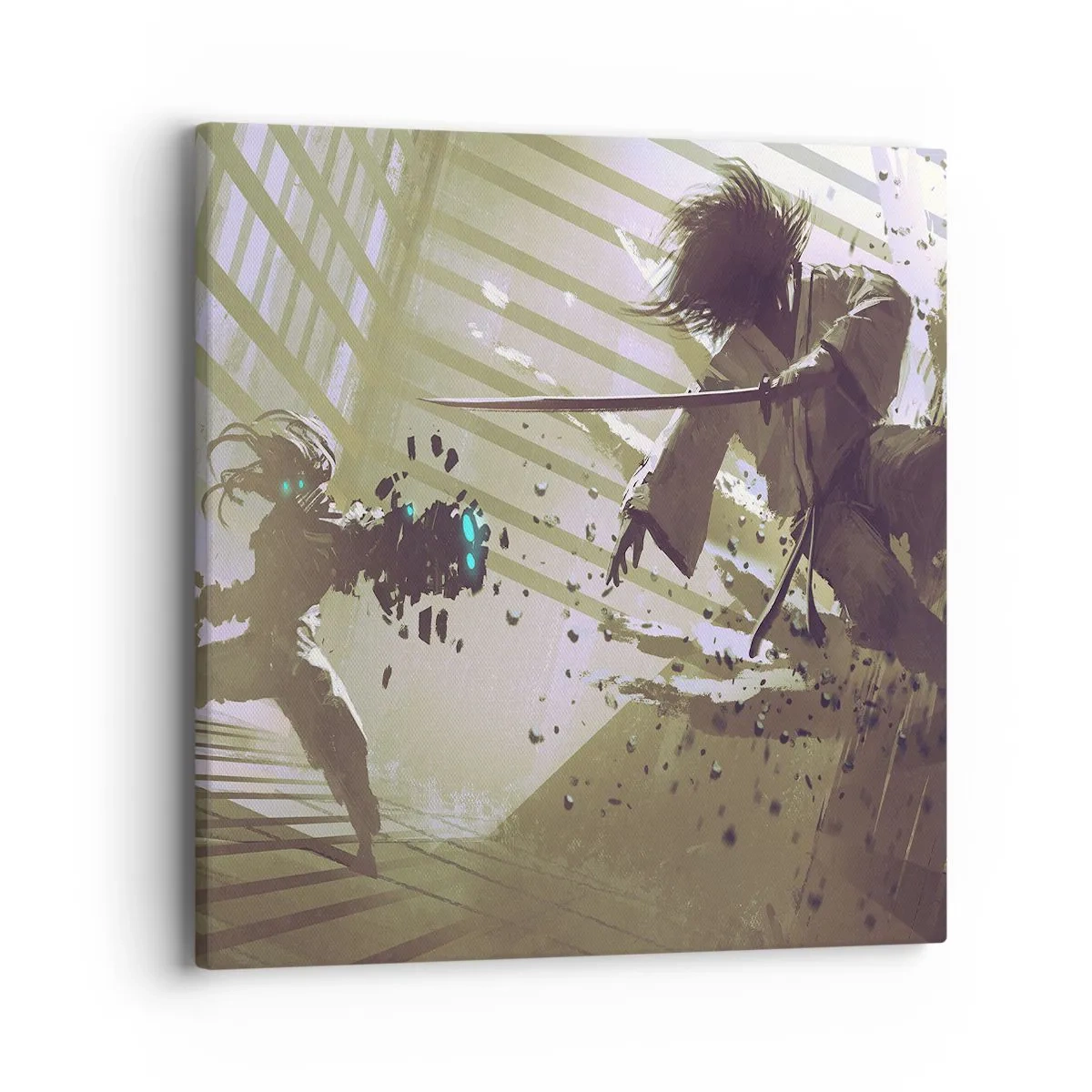 Lærredstryk - Billede på lærred - Og du kan være en samurai - 40x40 cm