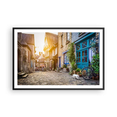 Plakat i sort ramme - Byens hvide spøgelse - 91x61 cm