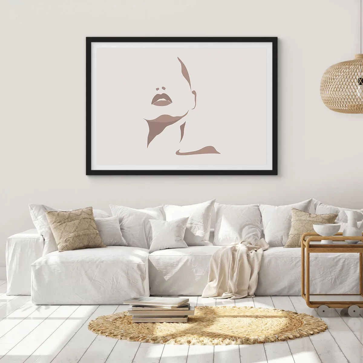 Plakat i sort ramme - Skabt af lys og skygge - 70x50 cm