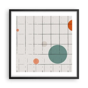 Plakat i sort ramme - Fanget i en fælde. Os eller dem? - 50x50 cm