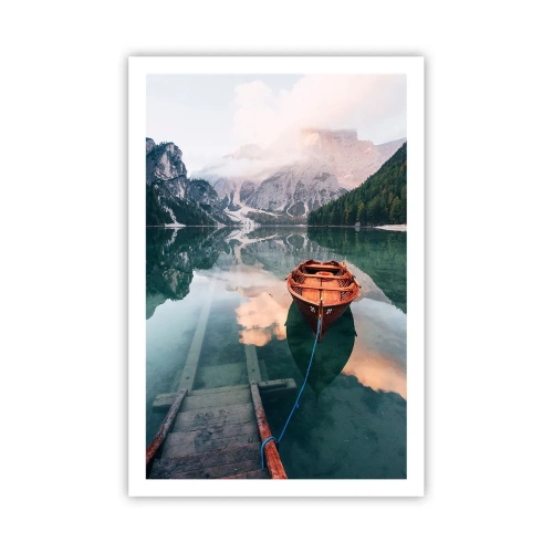 Plakat - Fredfyldt søvn i bjergene - 61x91 cm