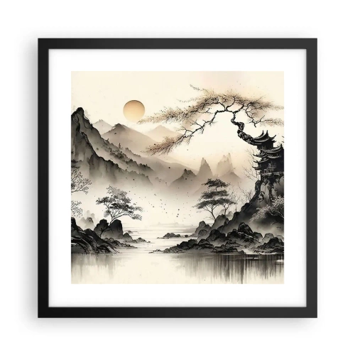 Plakat i sort ramme - Orientens unikke charme - 40x40 cm
