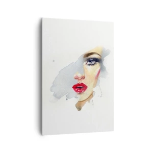 Lærredstryk - Billede på lærred - Refleksion i en vanddråbe - 70x100 cm