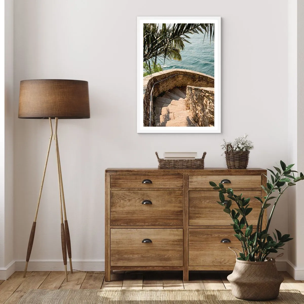 Plakat i hvid ramme - Under Italiens sol - 70x100 cm