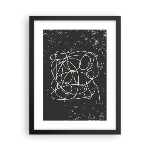 Plakat i sort ramme - Vandrende tanker - 30x40 cm