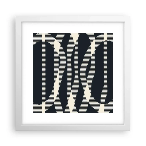 Plakat i hvid ramme - Forsøg på at bryde igennem mørket - 30x30 cm
