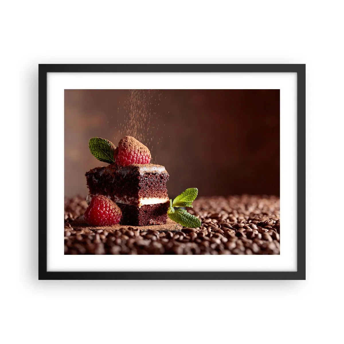 Plakat i sort ramme - Livet er sødt - 50x40 cm