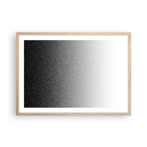 Plakat i ramme af lyst egetræ - På vej mod lyset - 70x50 cm