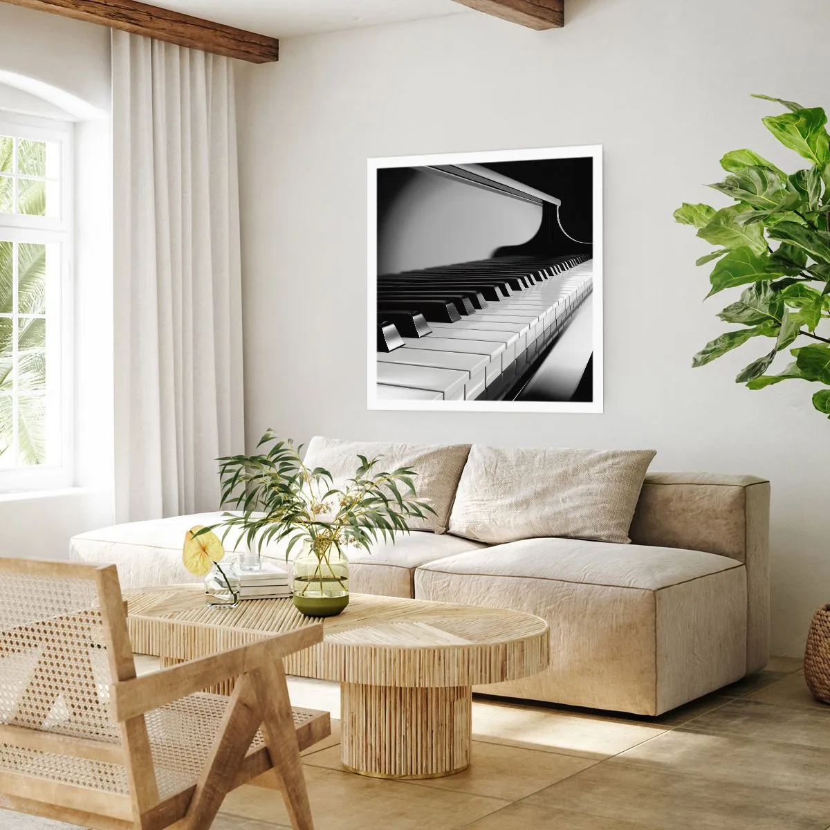 Plakat - Harmoni af former og farver - 40x40 cm