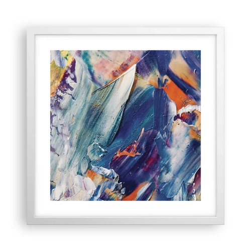Plakat i hvid ramme - Forvirring af farver - 40x40 cm