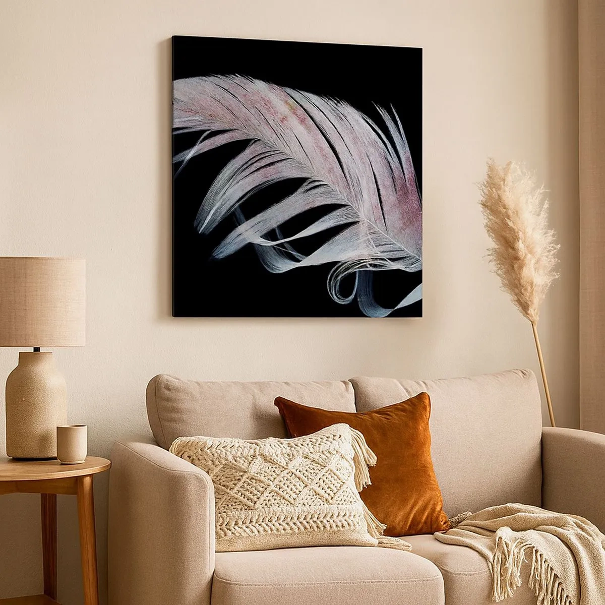 Lærredstryk - Billede på lærred - Tænk om berøring - 30x30 cm