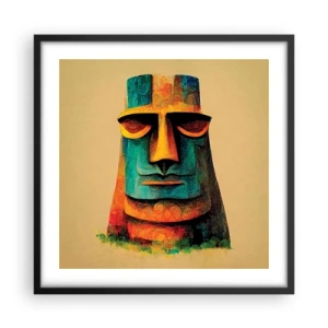 Plakat i sort ramme - Statuarisk, men alligevel sympatisk - 50x50 cm