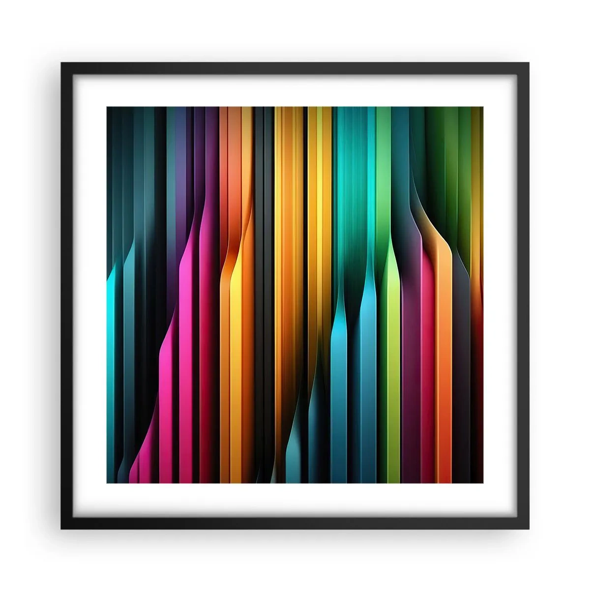 Plakat i sort ramme - Lysende orgel - 50x50 cm