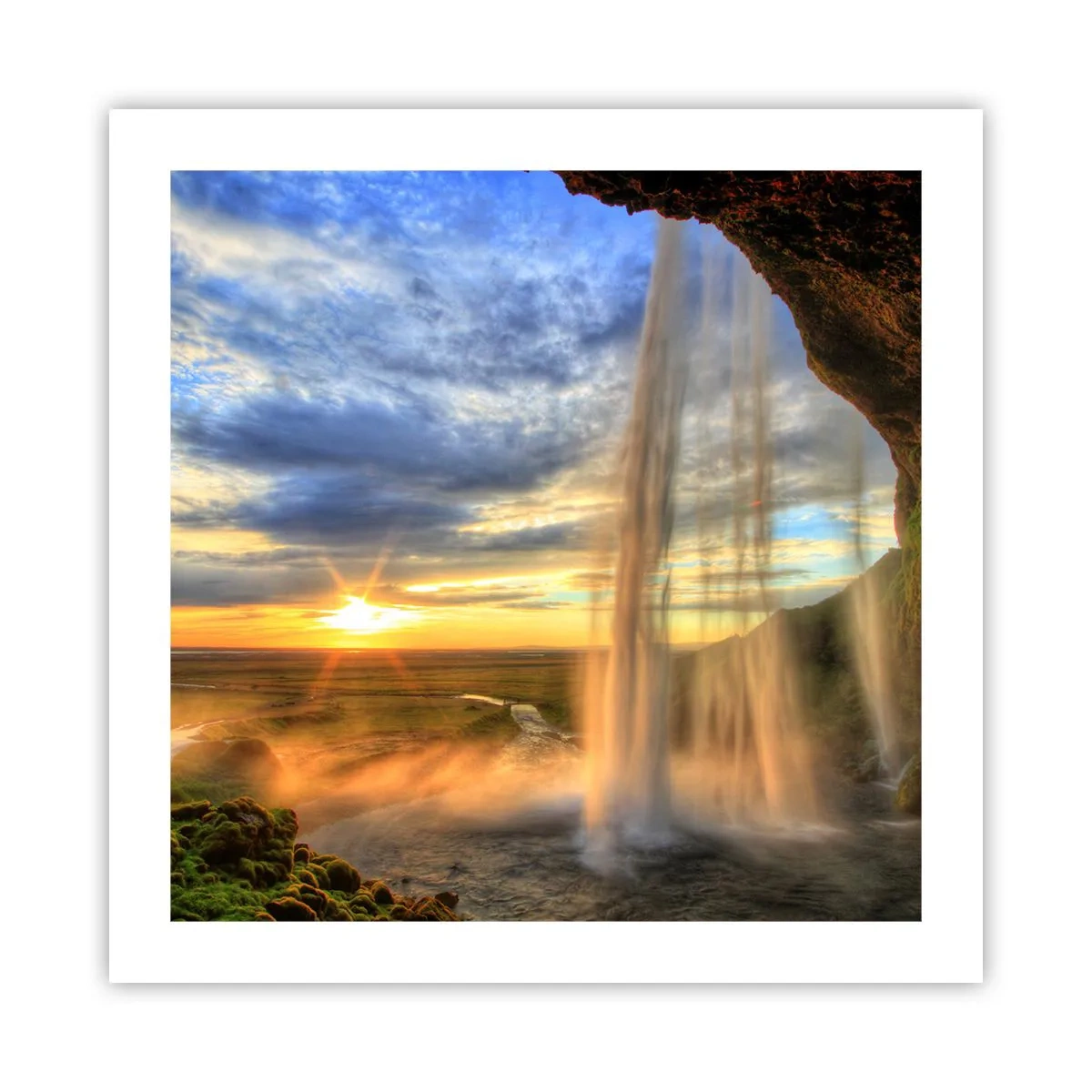 Plakat - Verden bag sløret af dråber - 50x50 cm