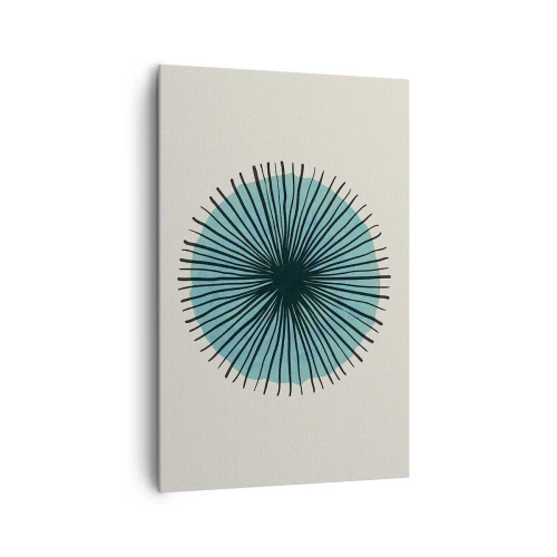 Lærredstryk - Billede på lærred - Strålende på blå - 80x120 cm