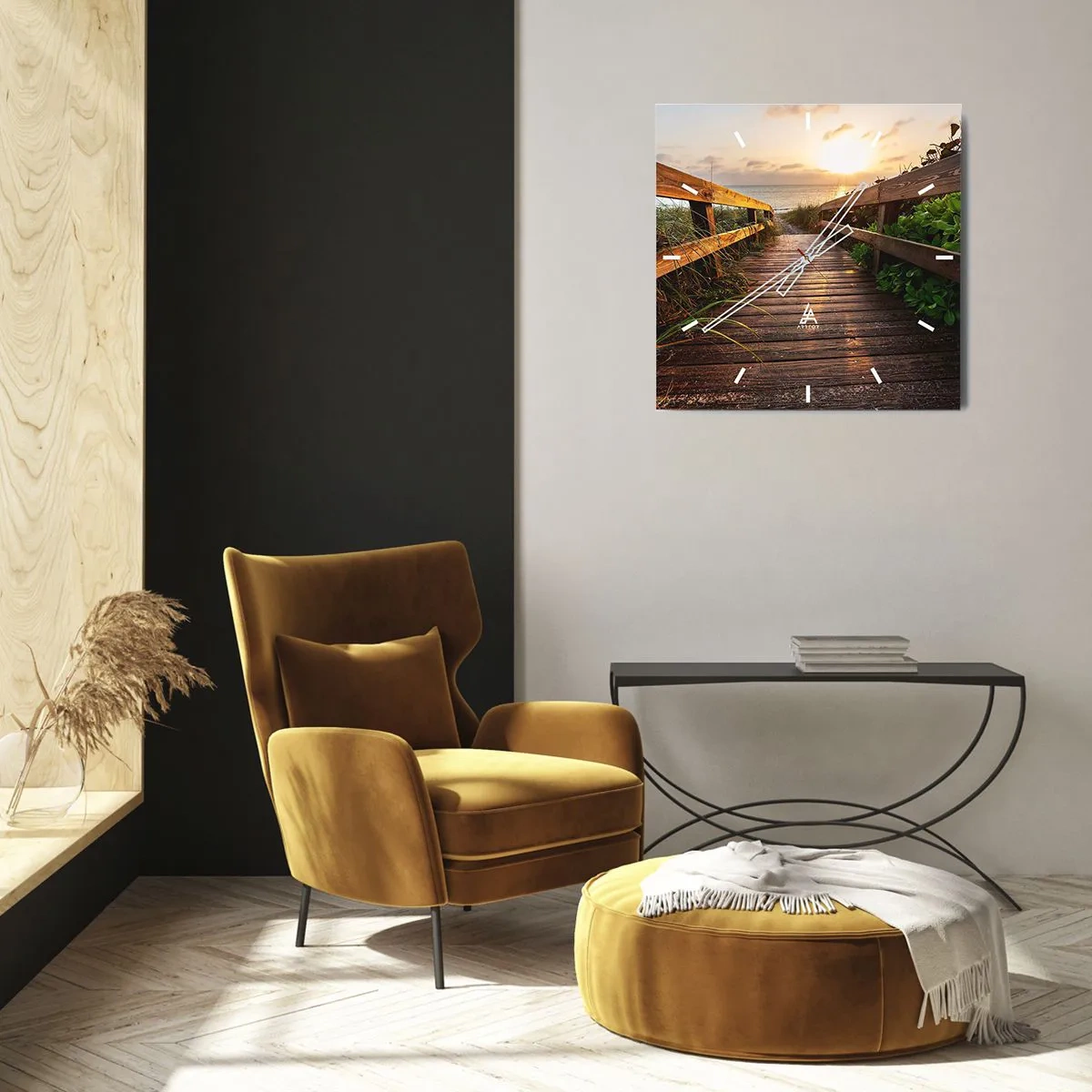 Vægur, Uret - Og direkte til kysten - 40x40 cm