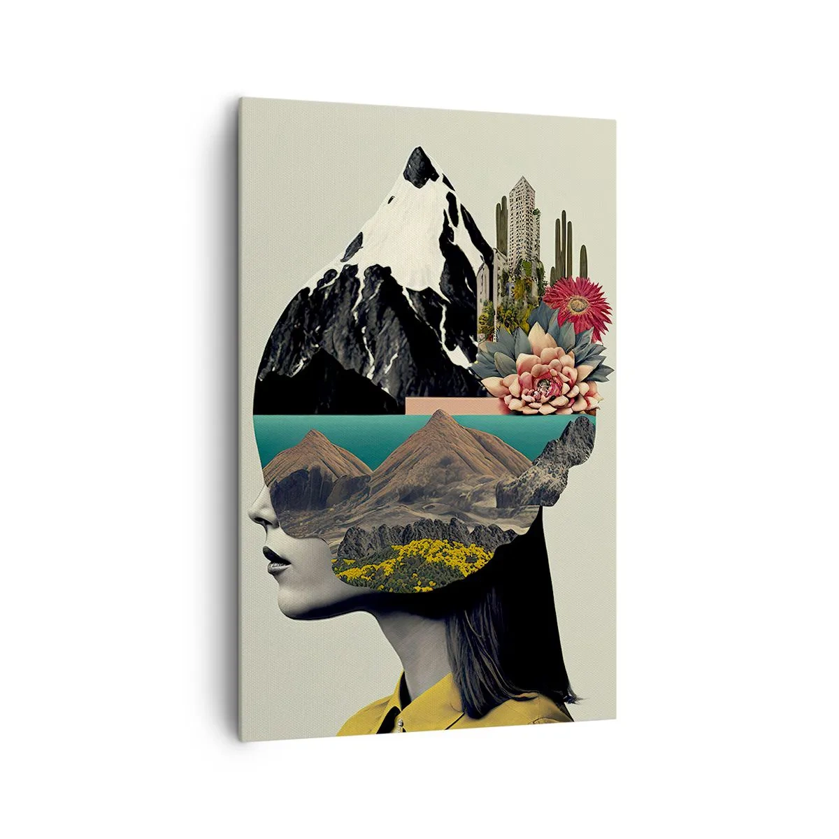 Lærredstryk - Billede på lærred - Kvinden - altid et mysterium - 80x120 cm
