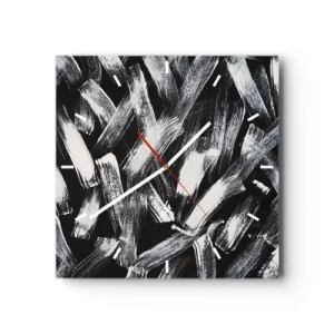 Vægur, Uret - Abstraktion i den industrielle ånd - 30x30 cm