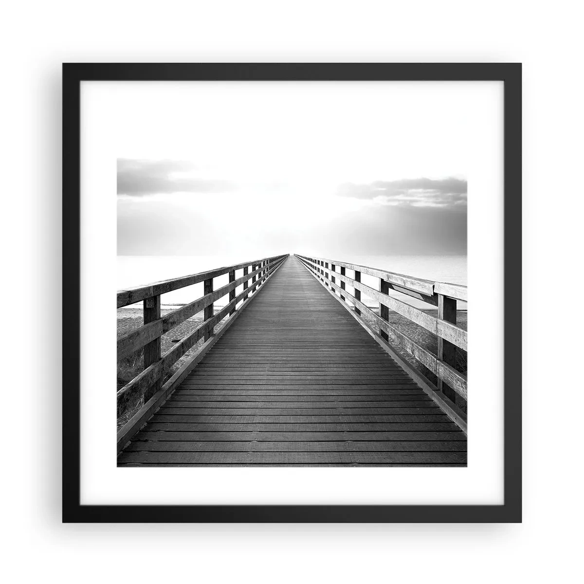 Plakat i sort ramme - Ind i det fjerne… - 40x40 cm