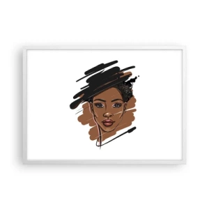 Plakat i hvid ramme - Sød som chokolade - 70x50 cm