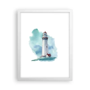 Plakat i hvid ramme - Det blås blide søster - 30x40 cm