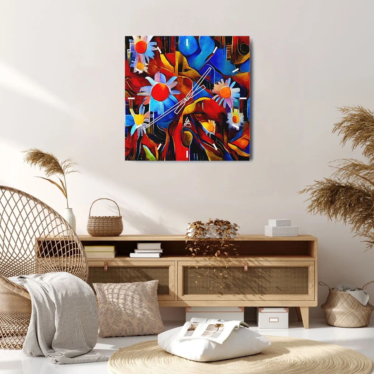 Vægur, Uret - Livets farver - 30x30 cm