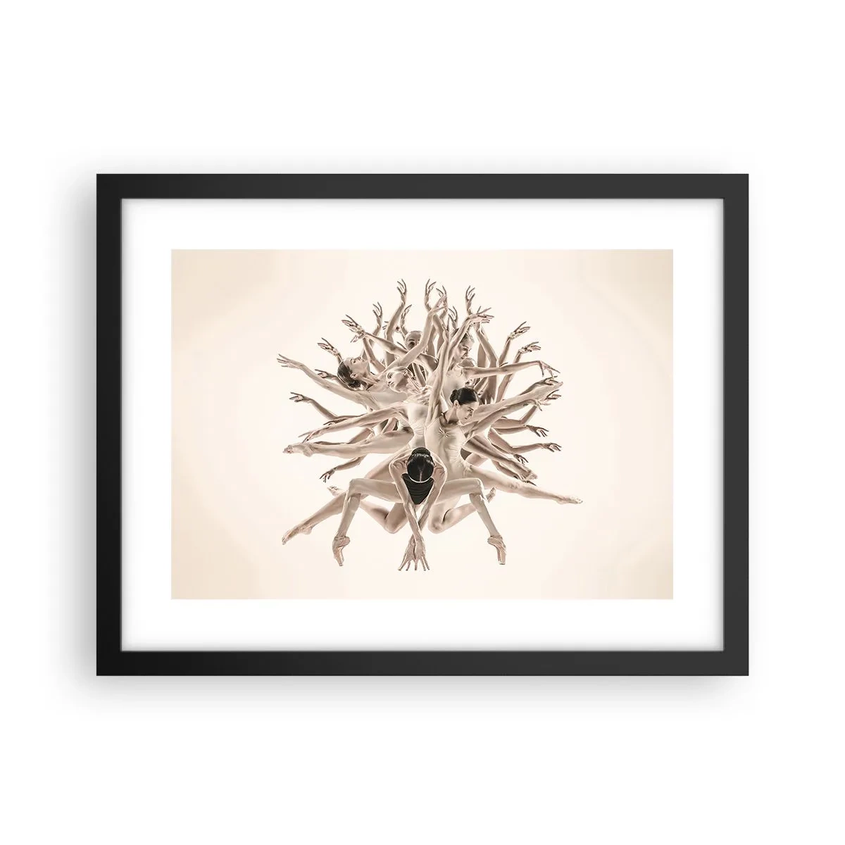 Plakat i sort ramme - Blomstrende i dans - 40x30 cm
