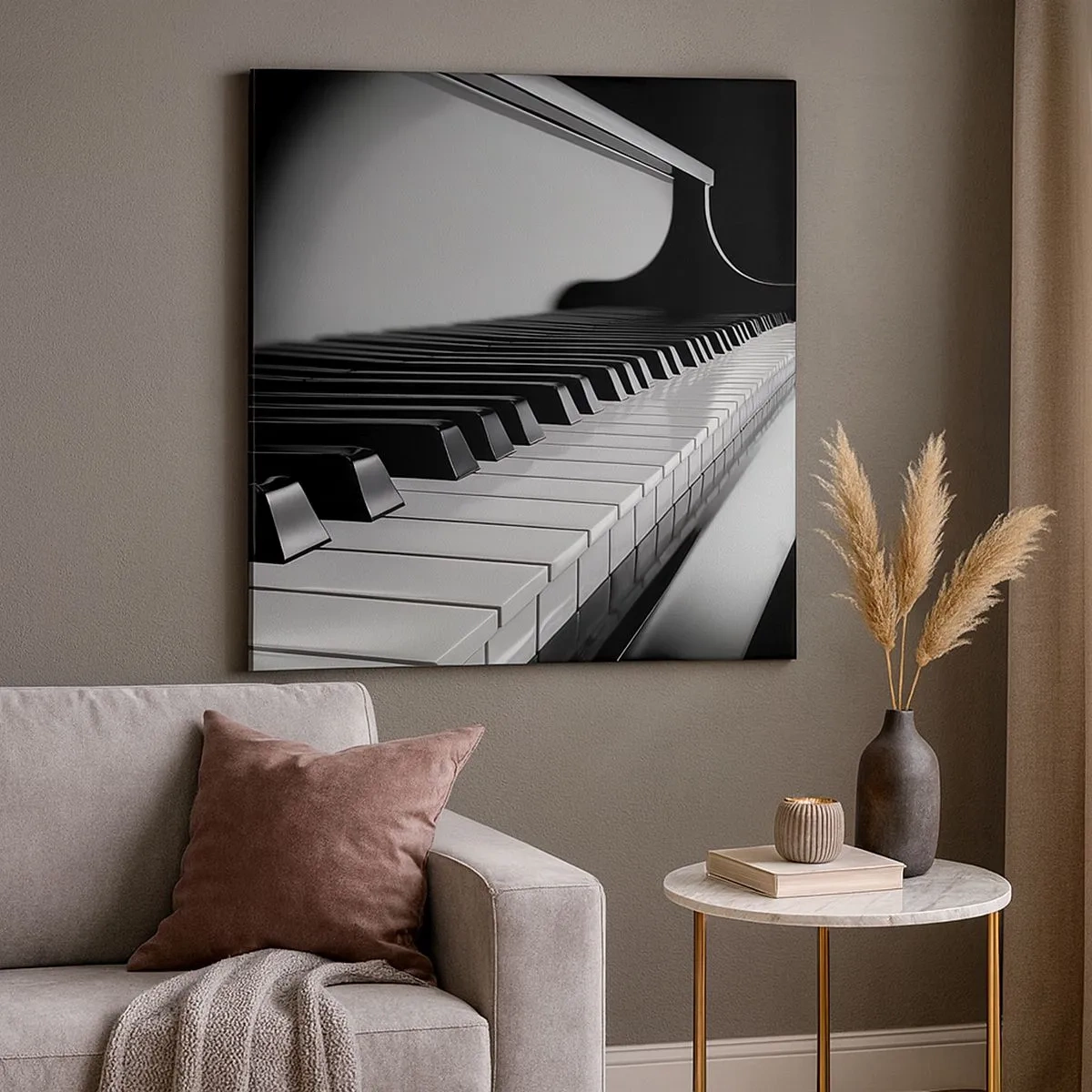 Lærredstryk - Billede på lærred - Harmoni af former og farver - 30x30 cm