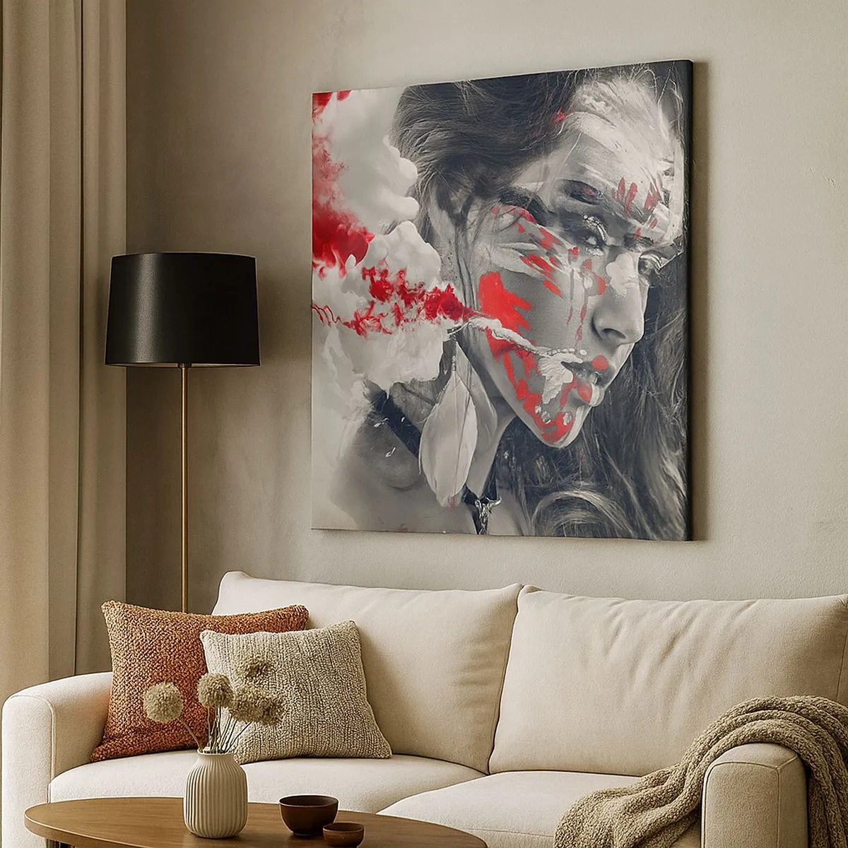 Lærredstryk - Billede på lærred - I det absurdes damp - 30x30 cm