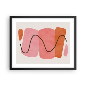 Plakat i sort ramme - Formernes blide bevægelse - 50x40 cm