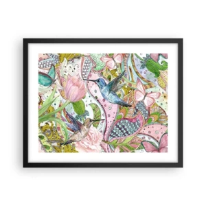 Plakat i sort ramme - Forviklet i vinstokkene - 50x40 cm